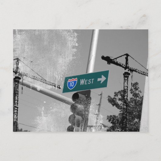 Freeway 10 West標識 ポストカード (正面)