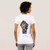 freewillpower: 逆転させた女性のTシャツ Tシャツ (裏面フル)