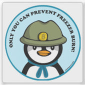 Freezie the Pengはビニールカスタムシールを切ったと言う シール (正面)