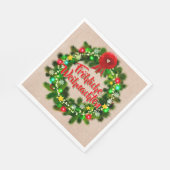 Frehliche Weihnachenクリスマスランチ スタンダードランチョンナプキン (角)