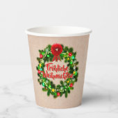 Frehliche Weihnachenクリスマス 紙コップ (正面)