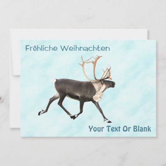 Frehliche Weihnachen - Caribou (Reindeer) On Sno (正面)