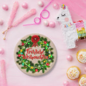 Frehliche Weihnachen Christmas 7" ペーパープレート (パーティー)