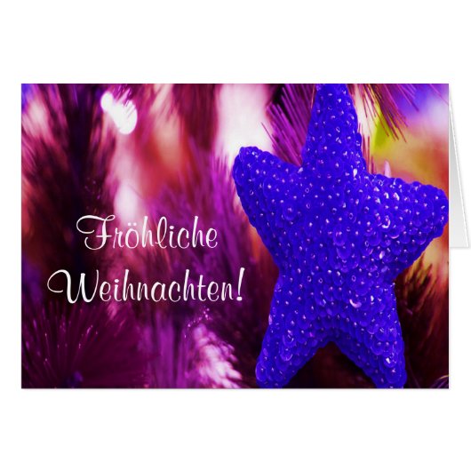Frehliche Weihnachen Christmas Purple Star III (正面横)