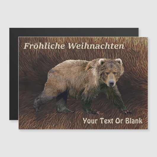 Frehliche Weihnachen - Kodiak Bear On Caribou Fur (正面/裏面)