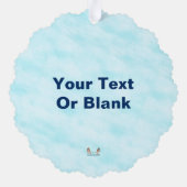 Frehliche Weihnachten - Blue Aurora オーナメントカード (裏面)