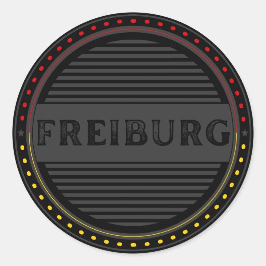 Freiburg City Pride Emblem – German Identity ラウンドシール (正面)