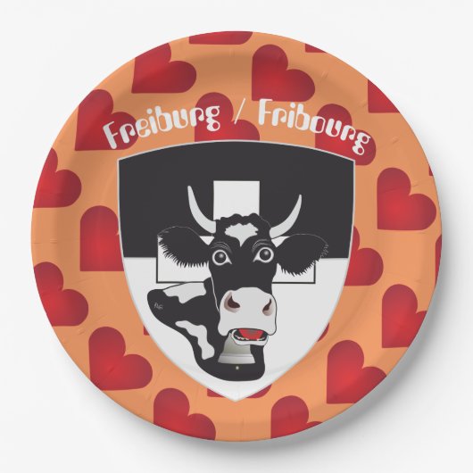 Freiburg – Fribourg Papierteller ペーパープレート (正面)