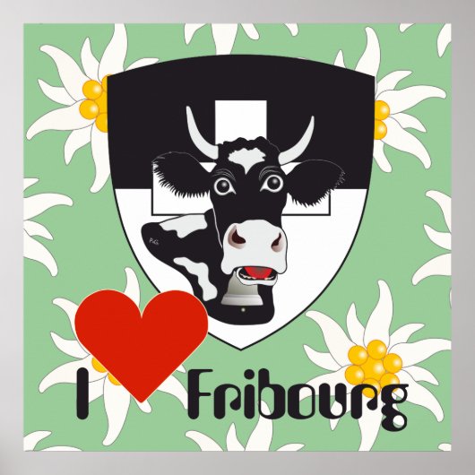 Freiburg Fribourg Schweiz Suisse Poster ポスター (正面)