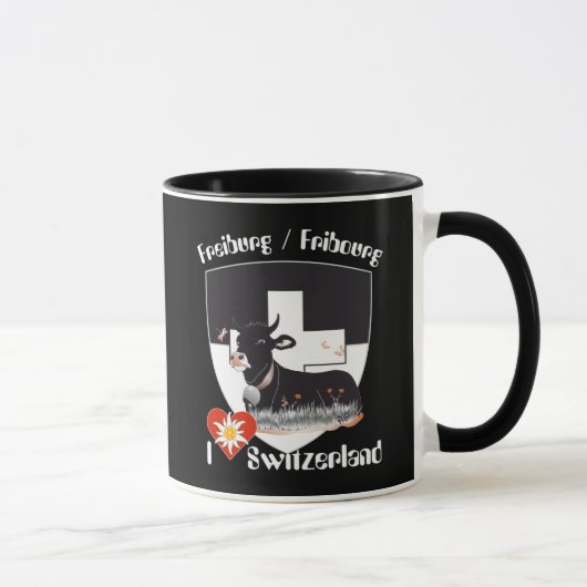 Freiburg Fribourg Schweiz Suisse Tasse マグカップ (右)
