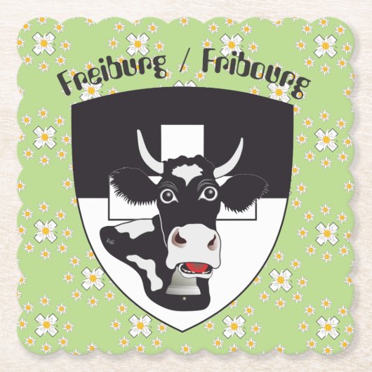 Freiburg - Fribourg - Schweiz - Suisse Untersetzer ペーパーコースター (正面)