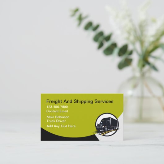 Freight And Shipping Services Modern 名刺 (スタンド正面)
