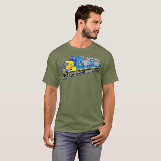 Freight Train CSX Engine Premium Tシャツ (正面フル)