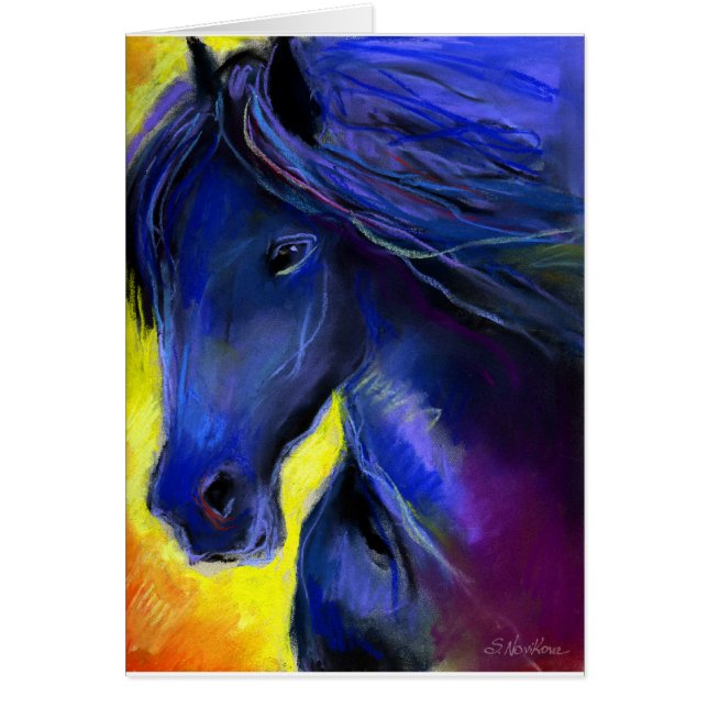 Freisianの馬の絵画 (正面)