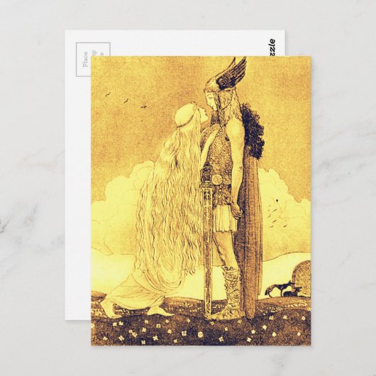 FrejaとSvipdag by John Bauer ポストカード (正面/裏面)