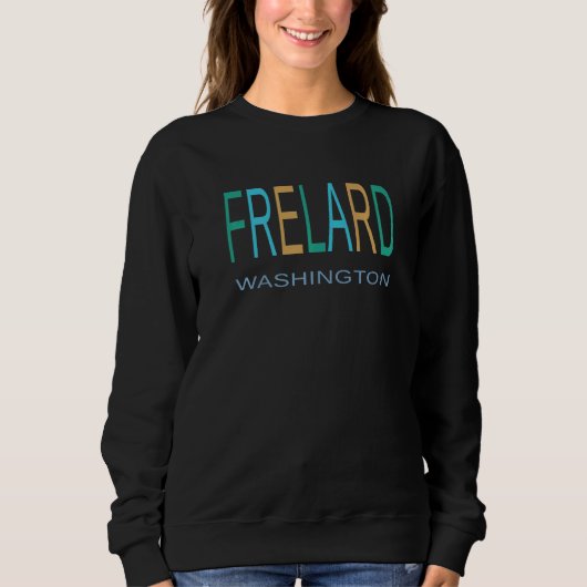 FRELARD WASHINGTON Blue Green and Yellow FRELARD S スウェットシャツ (正面)