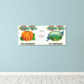 Fremont, NebraskaTrailカボチャ缶ラベル キャンバスプリント (インサイチュ (ウッドフロア))