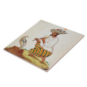 Frencからのコブラを持つインドのヘビ使い、 タイル (側面)