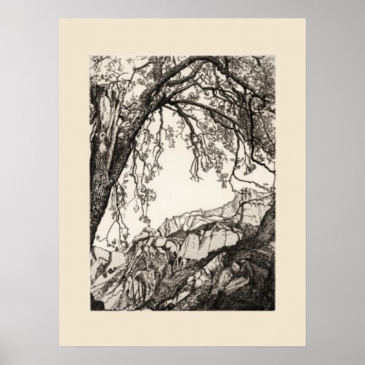 French Alps Print, Eleanor M Hughes Re-Strike ポスター (正面)