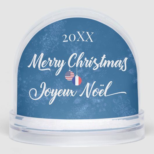 French American Merry Christmas Joyeux Noël (正面)