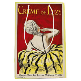 French art nouveau beauty Creme de Luzy advertisem ミディアムペーパーバッグ