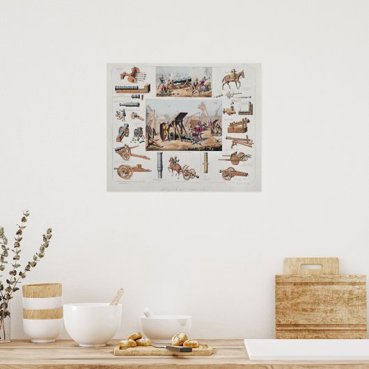 French artillery from the 14th and 15th centuries ポスター (キッチン)