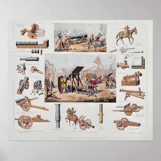 French artillery from the 14th and 15th centuries ポスター (正面)