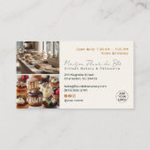 French Artisan Cafe Bakery Patisserie Photo 名刺 (裏面)
