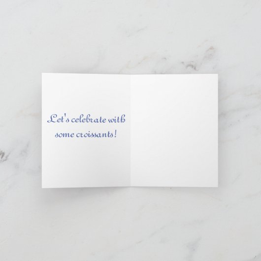 French Artist Bull Terrier Congratulations  カード (内部)