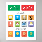 French Autism AAC Pointing Communication 01 ポスター (正面)