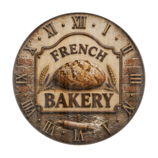 French Bakery Artisan Bread Bread Lover Gift カッティングボード (正面)