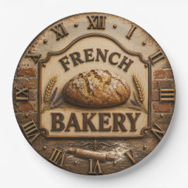 French Bakery Artisan Bread Bread Lover Gift ペーパープレート