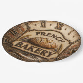 French Bakery Artisan Bread Bread Lover Gift ペーパープレート (アングル)