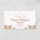 French Bakery Hand Drawn Cupcake Pastry Cake Photo 名刺 (正面)