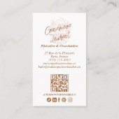 French Bakery Hand Drawn Cupcake Pastry Cake Photo 名刺 (裏面)