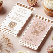 French Bakery Hand Drawn Cupcake Pastry Cake Shop 名刺