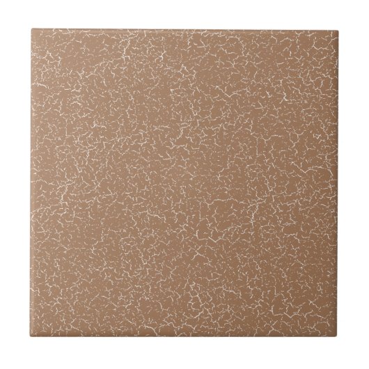 French Beige Tan Brown Crackle Glaze Solid Colour タイル (正面)