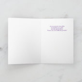 French Birthday Bon Anniversaire Purple Asters カード (内部)