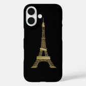 French Black & Gold Eiffel Tower Case-Mate iPhoneケース (裏面)