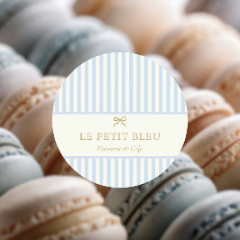French Blue Bakery Packaging | Parisian Pastry  ラウンドシール