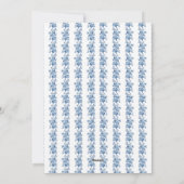 French Blue Chinoiserie Grandmillennial Photo シーズンカード (裏面)