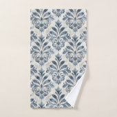 French Blue Damask Towel バスタオルセット (ハンドタオル)
