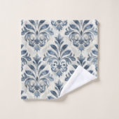 French Blue Damask Towel バスタオルセット (ウォッシュタオル)