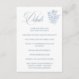 French Blue Enclosure Card Details エンクロージャーカード