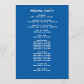 French Blue European Garden Whimsical Wedding プログラム (裏面)