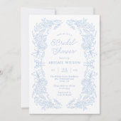French Blue Hydrangea Bridal Shower Invitation 招待状 (正面)