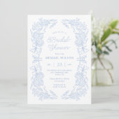 French Blue Hydrangea Bridal Shower Invitation 招待状 (スタンド正面)
