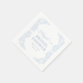  French Blue Hydrangea Bridal Shower Napkin スタンダードカクテルナプキン (角)