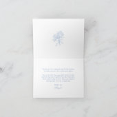 French Blue Hydrangea Thank You Card サンキューカード (内部)