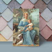 French Blue Madonna Note Card 招待状